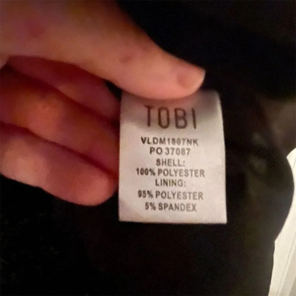 Tobi Black Ruffled Maxi Dress Sleeveless Formal S - Picture 7 of 9